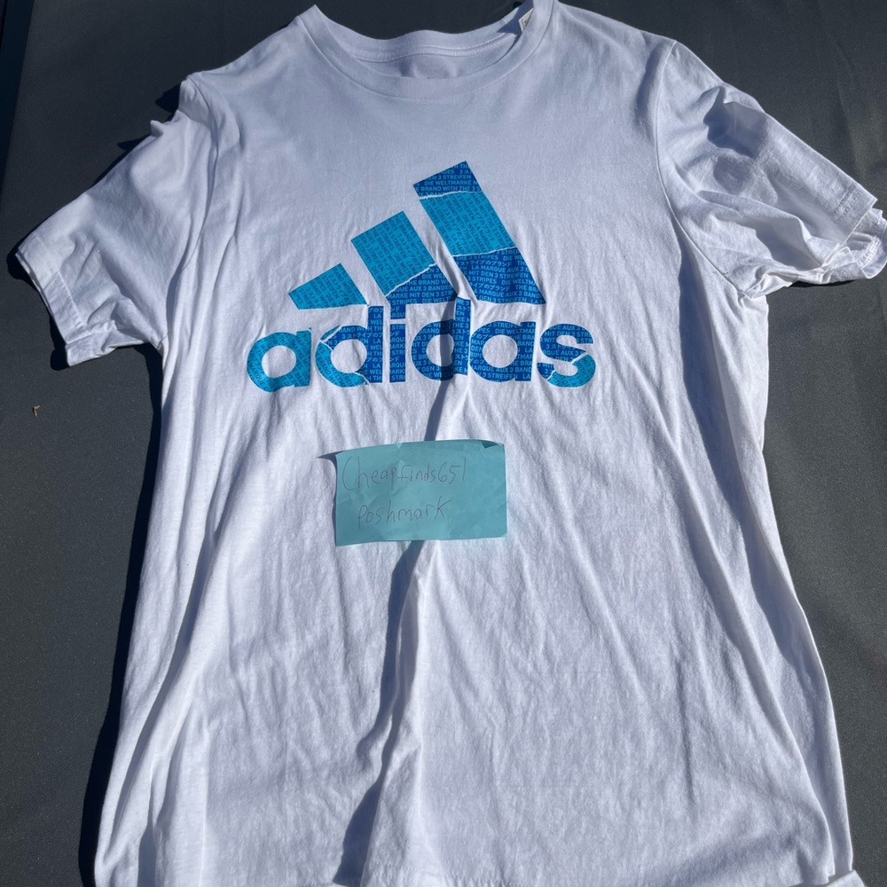Adidas “Amplifier Tee” Blue *NEVER WORN*
